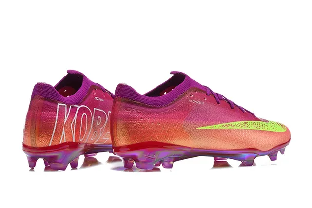 Nike Chuteiras de Futebol Terra Firme Multicolor Rosa Gradiente Iridescente Parte Superior Neon Lime Swoosh 5
