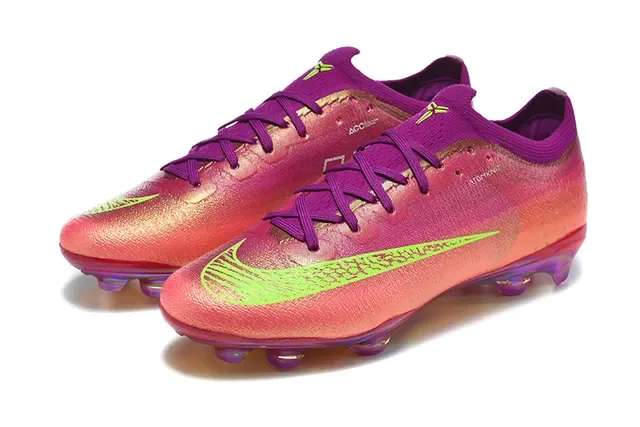 Nike Chuteiras de Futebol Terra Firme Multicolor Rosa Gradiente Iridescente Parte Superior Neon Lime Swoosh 8