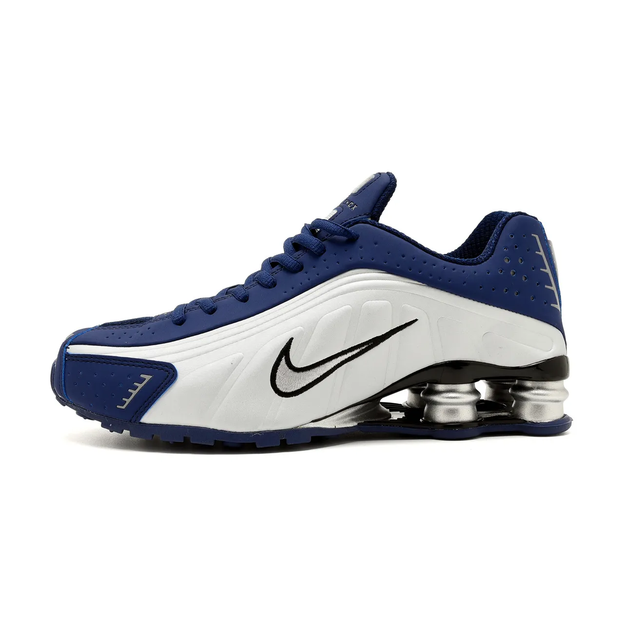 Nike Navy White Shox Cushioning Columns Perforated Upper Lifestyle Sneakers 3