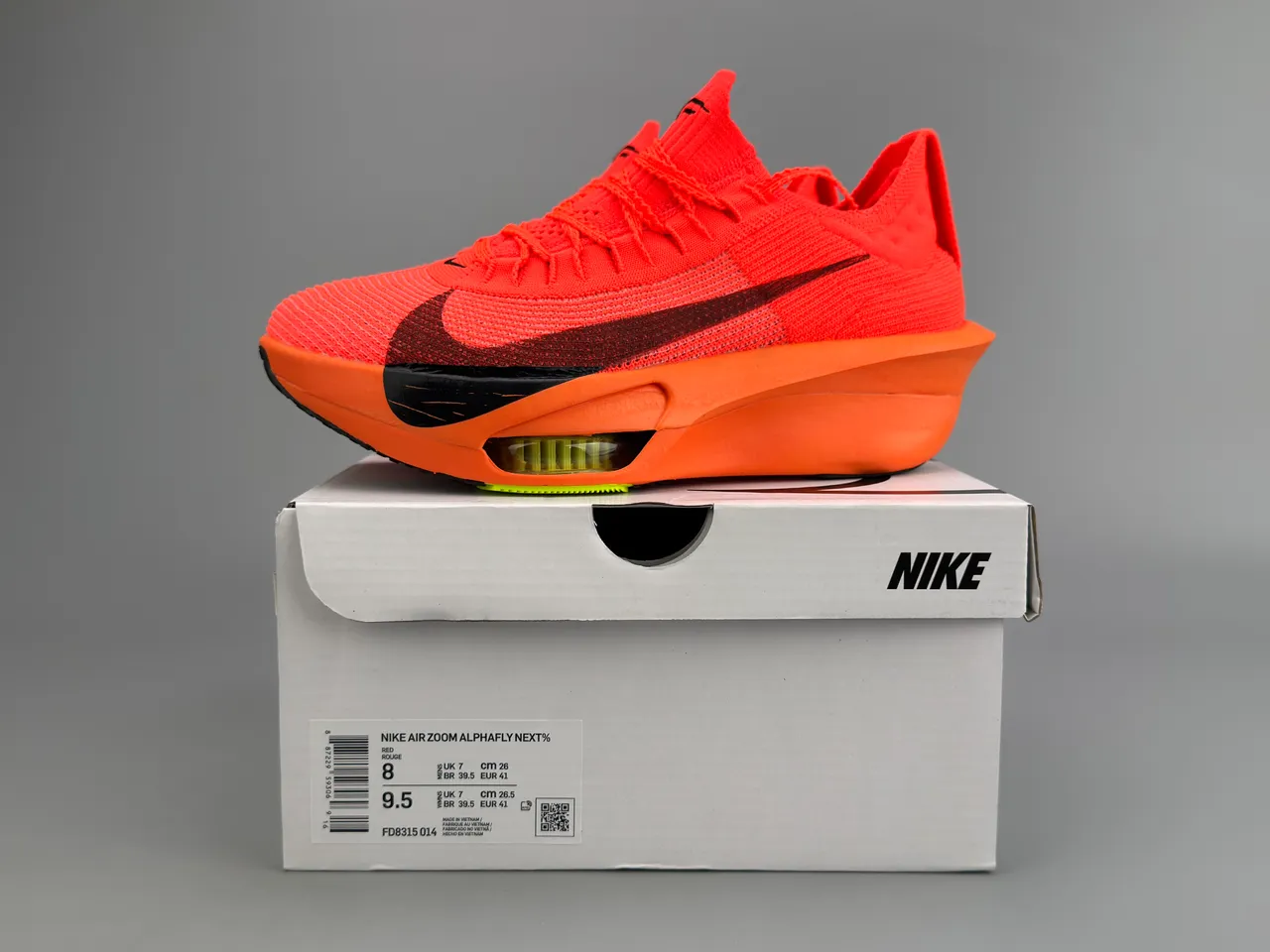 Nike Orange Black Knit Upper Sculpted Midsole Running Shoes 4