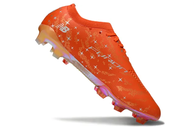 Nike Orange Silver Low-Cut Sock-Fit Upper Iridescent Holographic Soleplate Firm-Ground Soccer Shoes 2