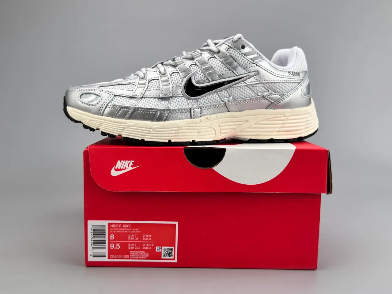 Nike P-6000 Metallic Silver Lifestyle Sneakers 4
