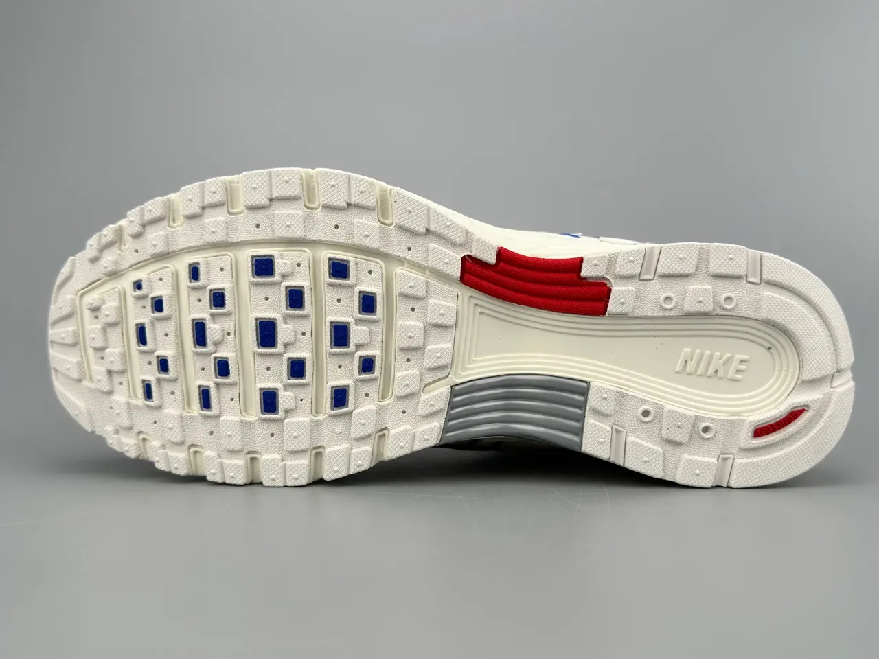 Nike P-6000 Off-White Silver Blue Red Lifestyle Sneakers 8