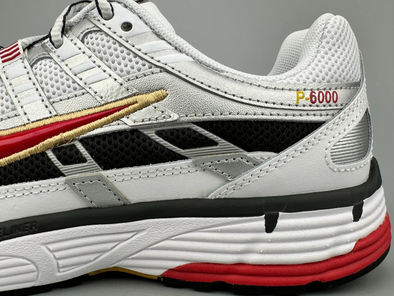 Nike P-6000 White Black Red Gold Lifestyle Sneakers 5