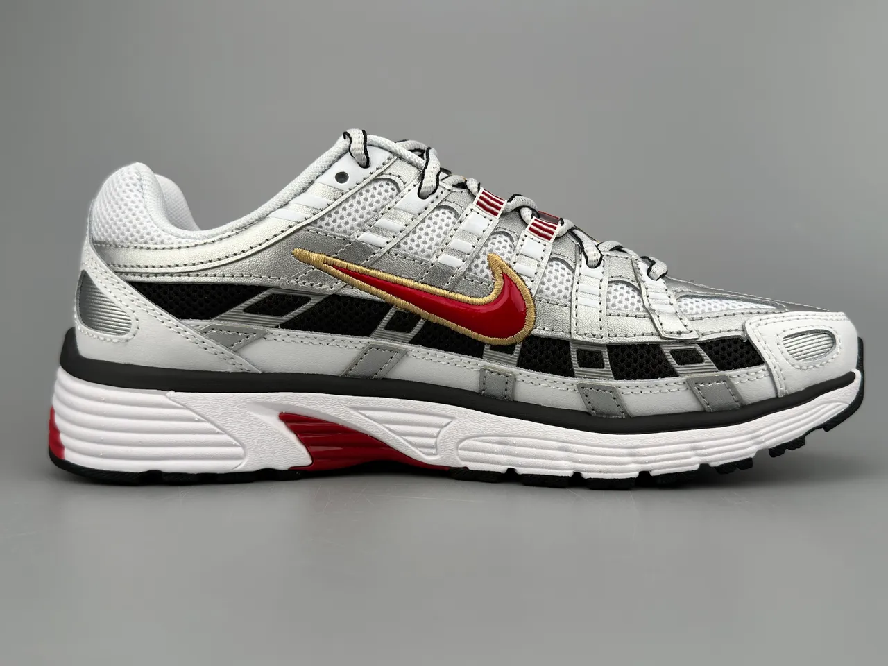 Nike P-6000 White Black Red Gold Lifestyle Sneakers 10