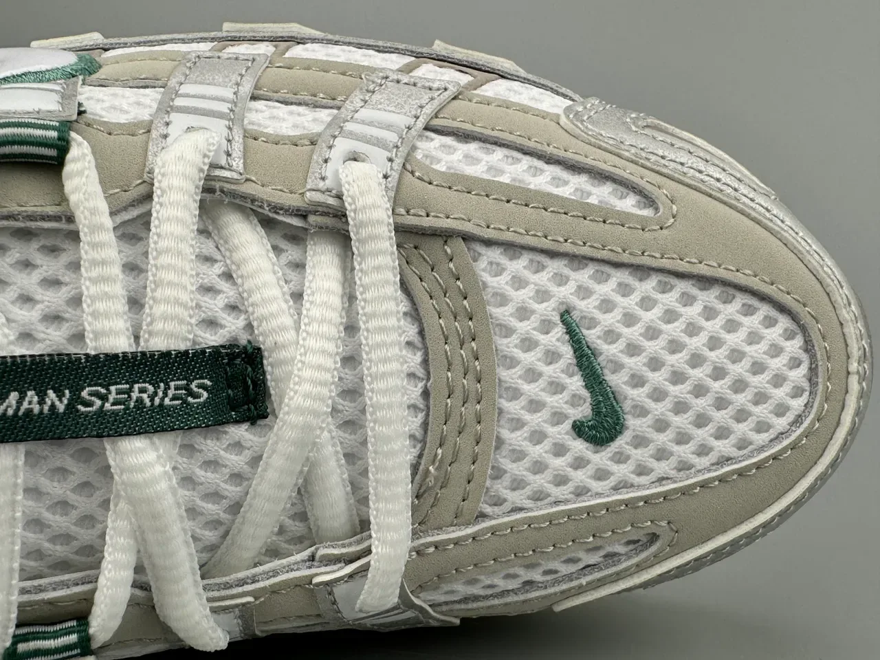 Nike P-6000 White Gray Green Lifestyle Sneakers 4