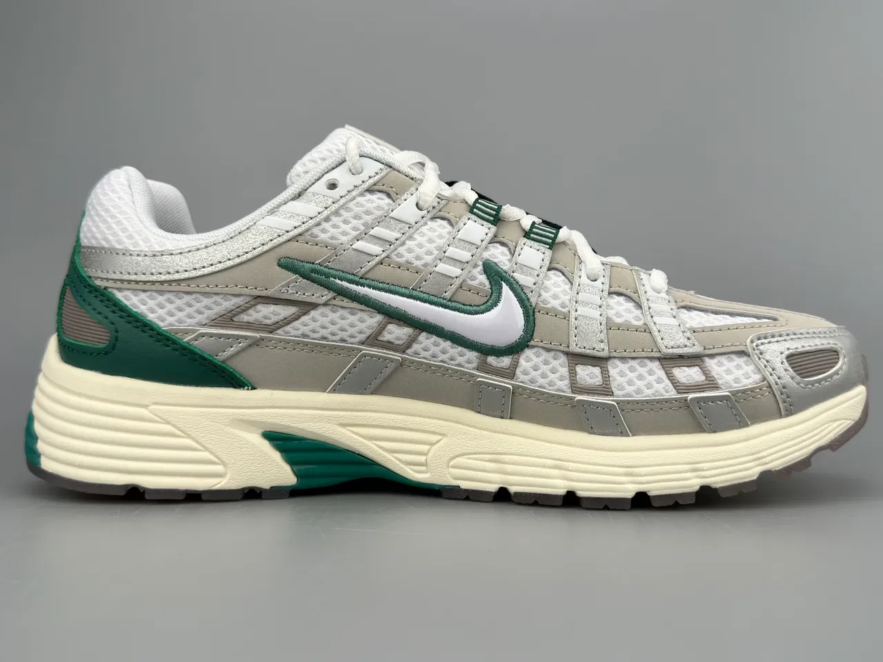 Nike P-6000 White Gray Green Lifestyle Sneakers 10