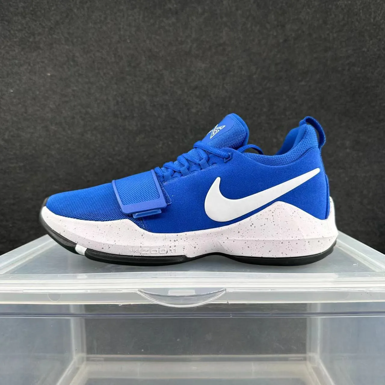 Nike PG Blue White Low-Top Midfoot Strap Basketball Shoes 2