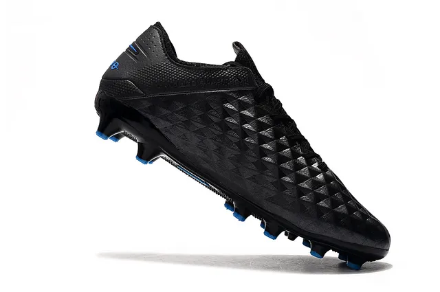Nike Phantom GT Negro Azul Textura de Diamante Superior Sintético Acento Swoosh Suelo Firme Zapatos de Fútbol 24