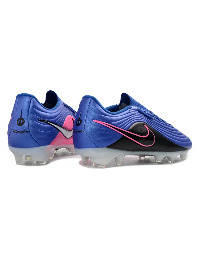 Nike Phantom GT Blue Black Ribbed Synthetic Upper Asymmetrical Lacing Firm-Ground Soccer Shoes 5