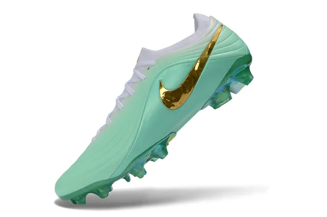 Nike Phantom GT Mint Green Metallic Gold Firm-Ground Soccer Shoes 3