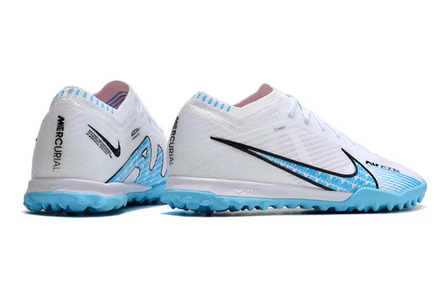 Nike Phantom GT blanc et bleu Flyknit supérieur léger Outsole Turf Soccer Shoes 5