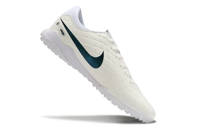 Nike Phantom GT Blanc Bleu Upper Quilté Diamant Semelle Low-Profile Chaussures de Football pour Turf 3