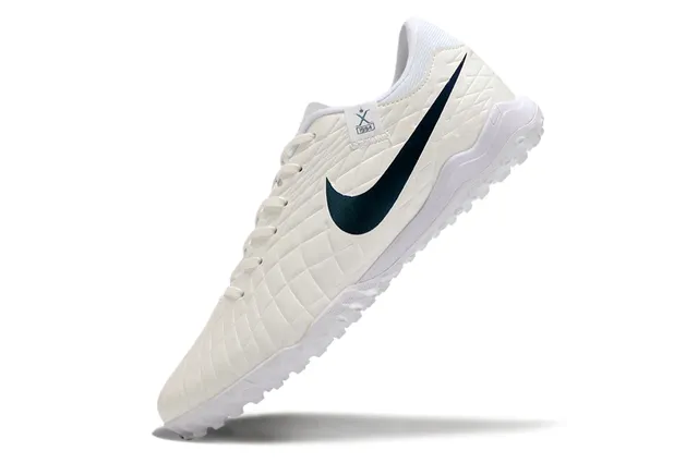 Nike Phantom GT Blanc Bleu Upper Quilté Diamant Semelle Low-Profile Chaussures de Football pour Turf 4