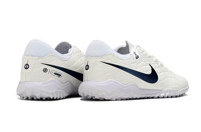 Nike Phantom GT Blanc Bleu Upper Quilté Diamant Semelle Low-Profile Chaussures de Football pour Turf 6