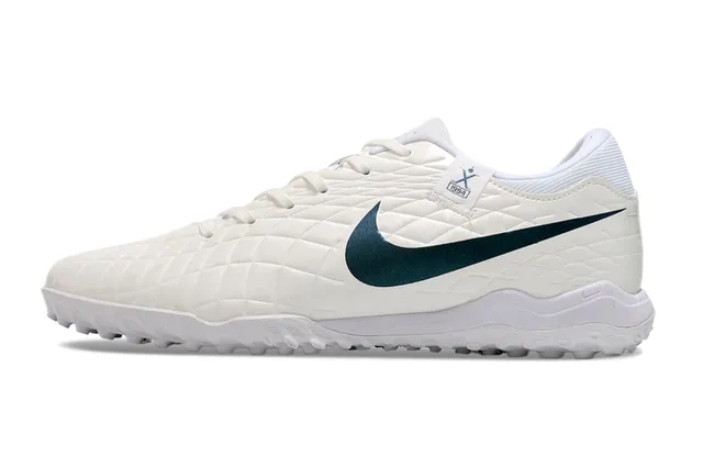 Nike Phantom GT Blanc Bleu Upper Quilté Diamant Semelle Low-Profile Chaussures de Football pour Turf 7
