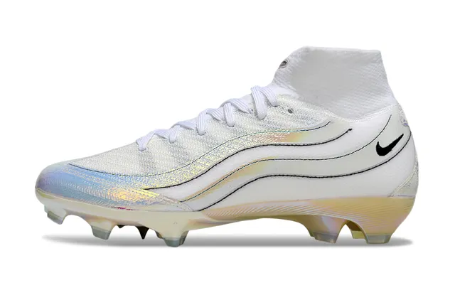 Nike Phantom GT White Iridescent Holographic Firm-Ground Soccer Shoes 6