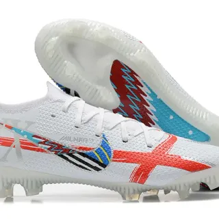 Nike Phantom GT White Multicolor Knit Upper Dynamic Fit Collar Firm-Ground Soccer Shoes