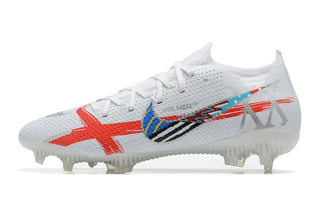 Nike Phantom GT White Multicolor Knit Upper Dynamic Fit Collar Firm-Ground Soccer Shoes 12