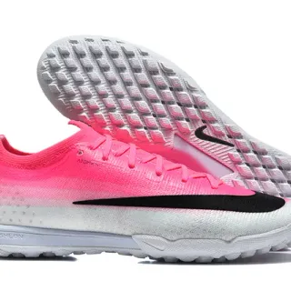 Nike rosa y negro upper de knit con gradiente para turf zapatillas de fútbol