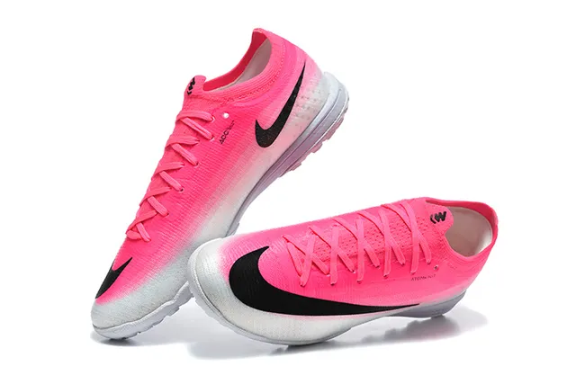 Nike Pink Black Knit Upper Gradient Turf Soccer Shoes 2