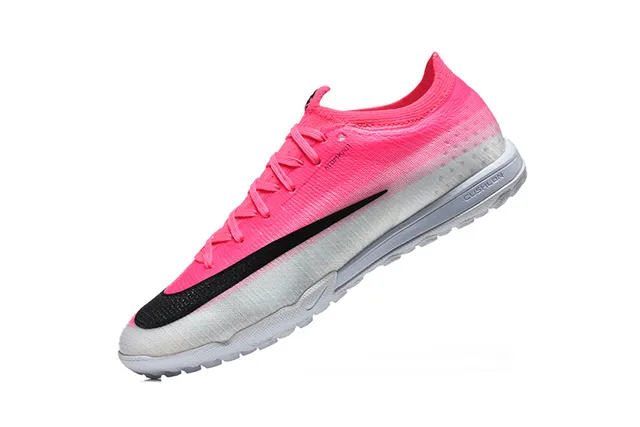 Nike Pink Black Knit Upper Gradient Turf Soccer Shoes 4