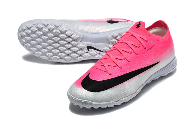 Nike Pink Black Knit Upper Gradient Turf Soccer Shoes 6
