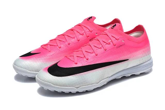 Nike Pink Black Knit Upper Gradient Turf Soccer Shoes 8
