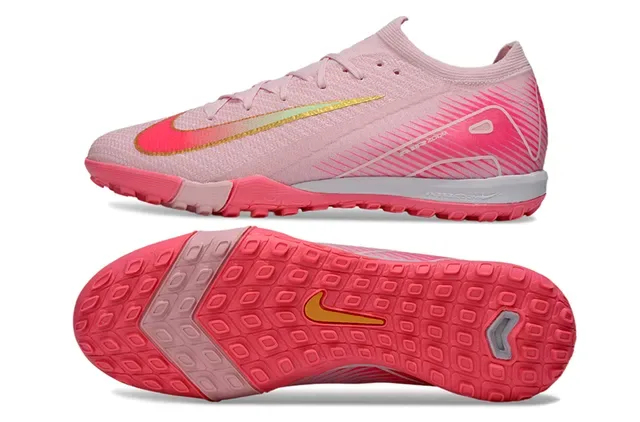 Nike Chaussures de football Pink/Red Knit Upper Suela Turf 5