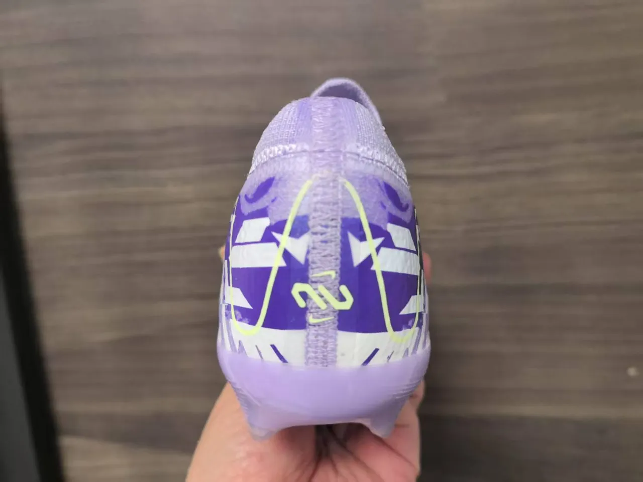 Nike Purple Blue Low-Cut Sock-Fit Upper Knit Construction Firm-Ground Soccer Shoes 6