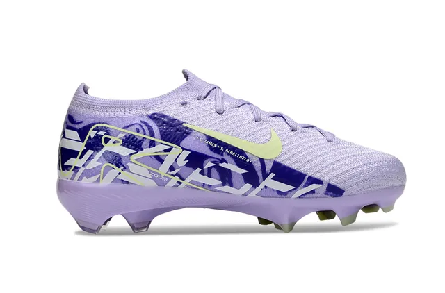Nike Purple Blue Low-Cut Sock-Fit Upper Knit Construction Firm-Ground Soccer Shoes 11