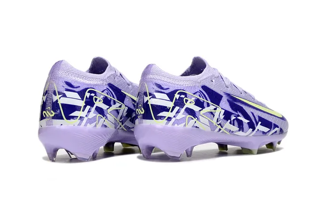 Nike Purple Blue Low-Cut Sock-Fit Upper Knit Construction Firm-Ground Soccer Shoes 13