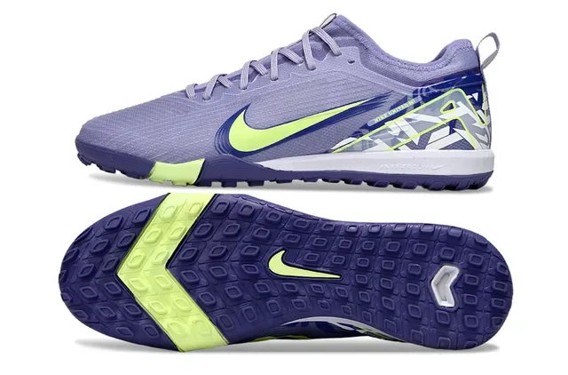 Nike Purple Green Low-Cut Engineered Mesh Upper Sneakers 6