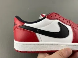 Nike Tênis Lifestyle Vermelho Preto Low-Top de Couro 3
