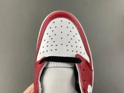 Nike Tênis Lifestyle Vermelho Preto Low-Top de Couro 5