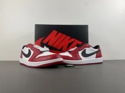 Nike Tênis Lifestyle Vermelho Preto Low-Top de Couro 13