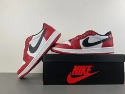 Nike Tênis Lifestyle Vermelho Preto Low-Top de Couro 14