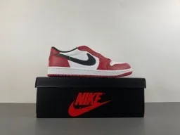 Nike Tênis Lifestyle Vermelho Preto Low-Top de Couro 15