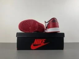 Nike Tênis Lifestyle Vermelho Preto Low-Top de Couro 16