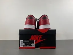 Nike Tênis Lifestyle Vermelho Preto Low-Top de Couro 17