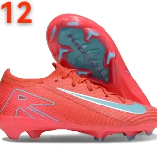 Nike Red Blue Knit Upper Air Zoom Heel Unit Firm-Ground Soccer Shoes