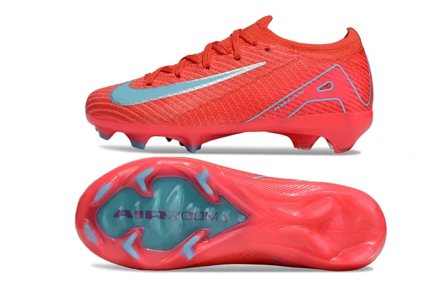 Nike Red Blue Knit Upper Air Zoom Heel Unit Firm-Ground Soccer Shoes 7