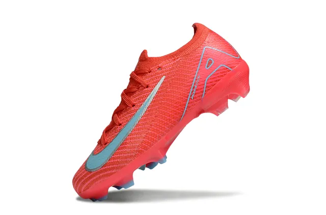 Nike Red Blue Knit Upper Air Zoom Heel Unit Firm-Ground Soccer Shoes 10
