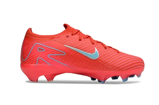 Nike Red Blue Knit Upper Air Zoom Heel Unit Firm-Ground Soccer Shoes 11