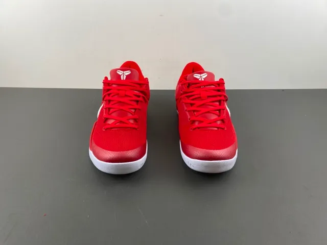 Nike Red White Knit Upper Low-Top Silhouette Basketball Shoes 12