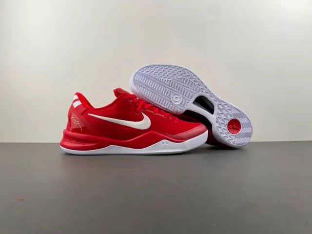 Nike Red White Knit Upper Low-Top Silhouette Basketball Shoes 13