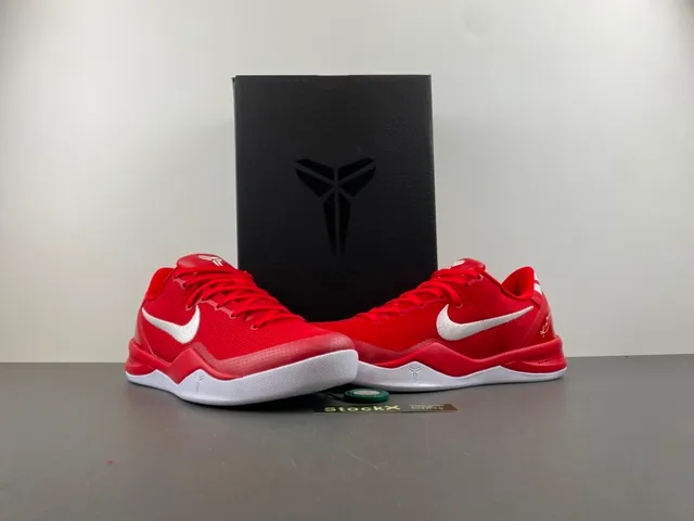 Nike Red White Knit Upper Low-Top Silhouette Basketball Shoes 14