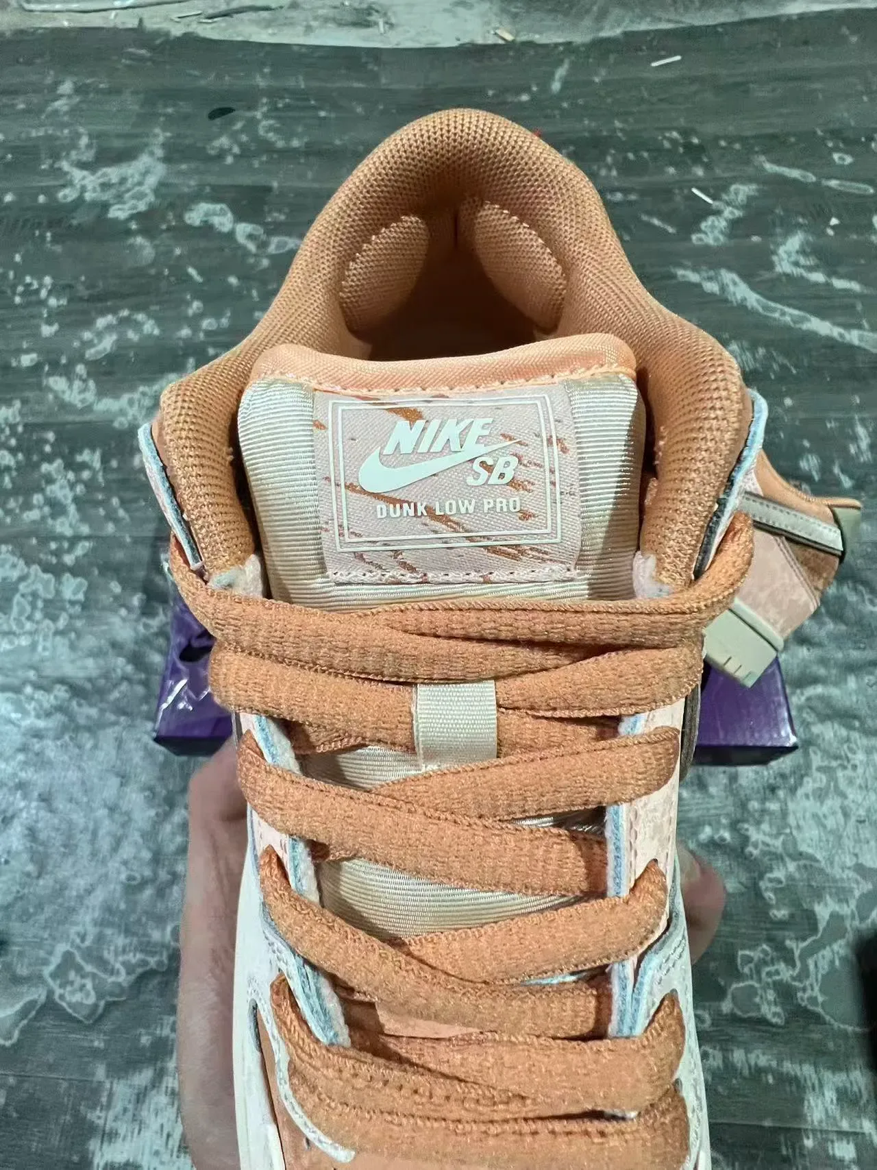 Nike SB Dunk Low Pink and Tan Skateboard Shoes 4