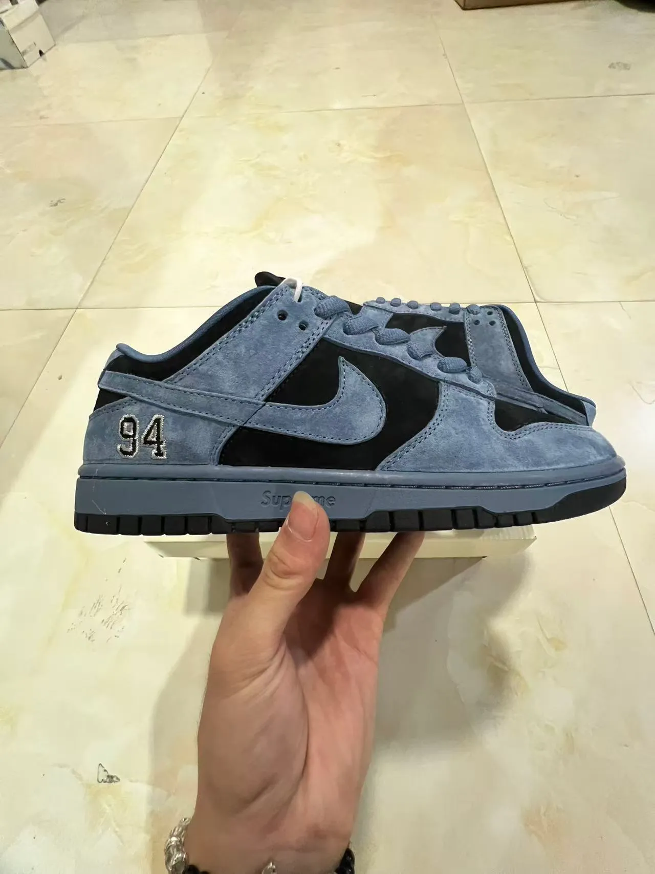 Nike SB Dunk Low Supreme '94' Slate Blue Chaussures de skateboard 7