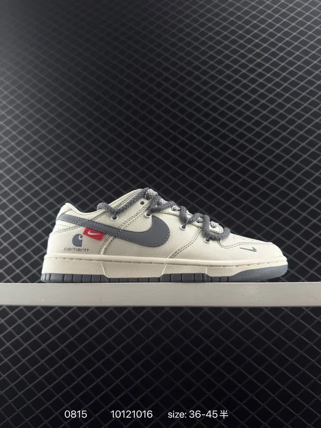 Nike SB Dunk Low x Carhartt Off-White و Gray أحذية تزلج 5